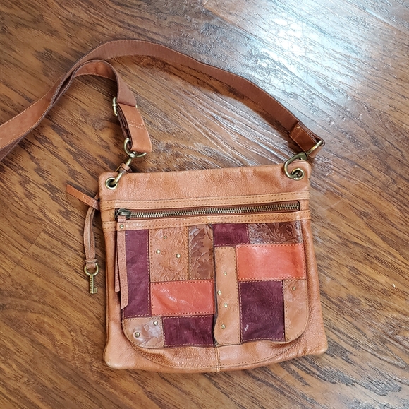 Fossil patchwork crossbody Clearance